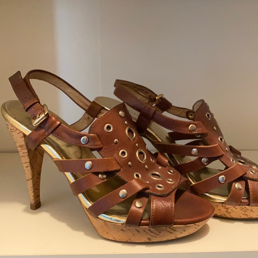 Michael Kors platform open toe sling back 5.5